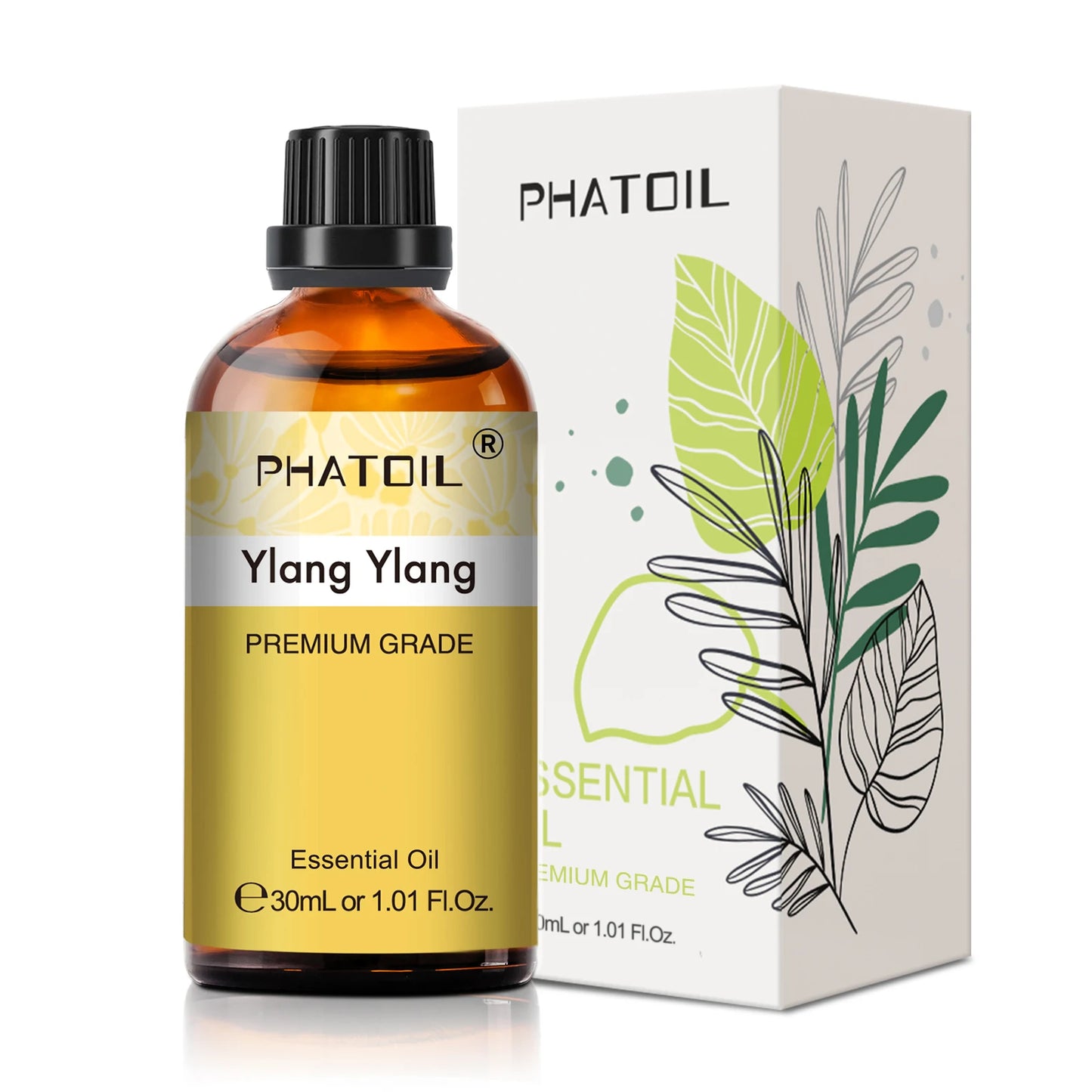 PHATOIL 1PCS Aromatherapy Essential Oil 30ml Lemon Eucalyptus Lavender Bergamot Jasmine Juniper Rose Vanilla Aroma Essential Oil