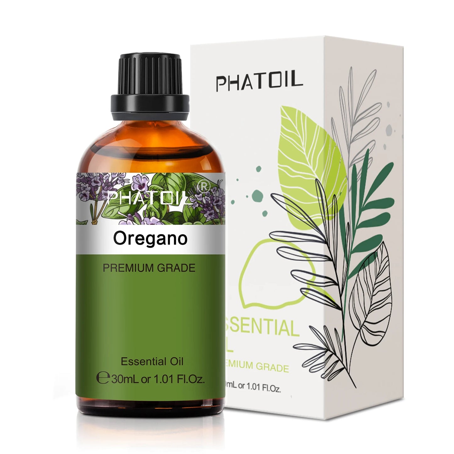 PHATOIL 1PCS Aromatherapy Essential Oil 30ml Lemon Eucalyptus Lavender Bergamot Jasmine Juniper Rose Vanilla Aroma Essential Oil